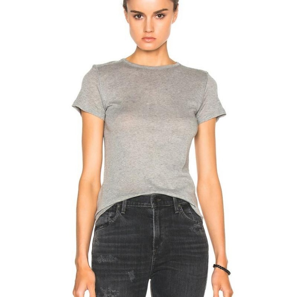 Helmut Lang Wool Rib Fitted Tee - Picture 3 of 3